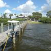 View from dock looking back toward resort